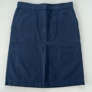 NWT J. Crew Navy Blue Denim Skirt Size 8